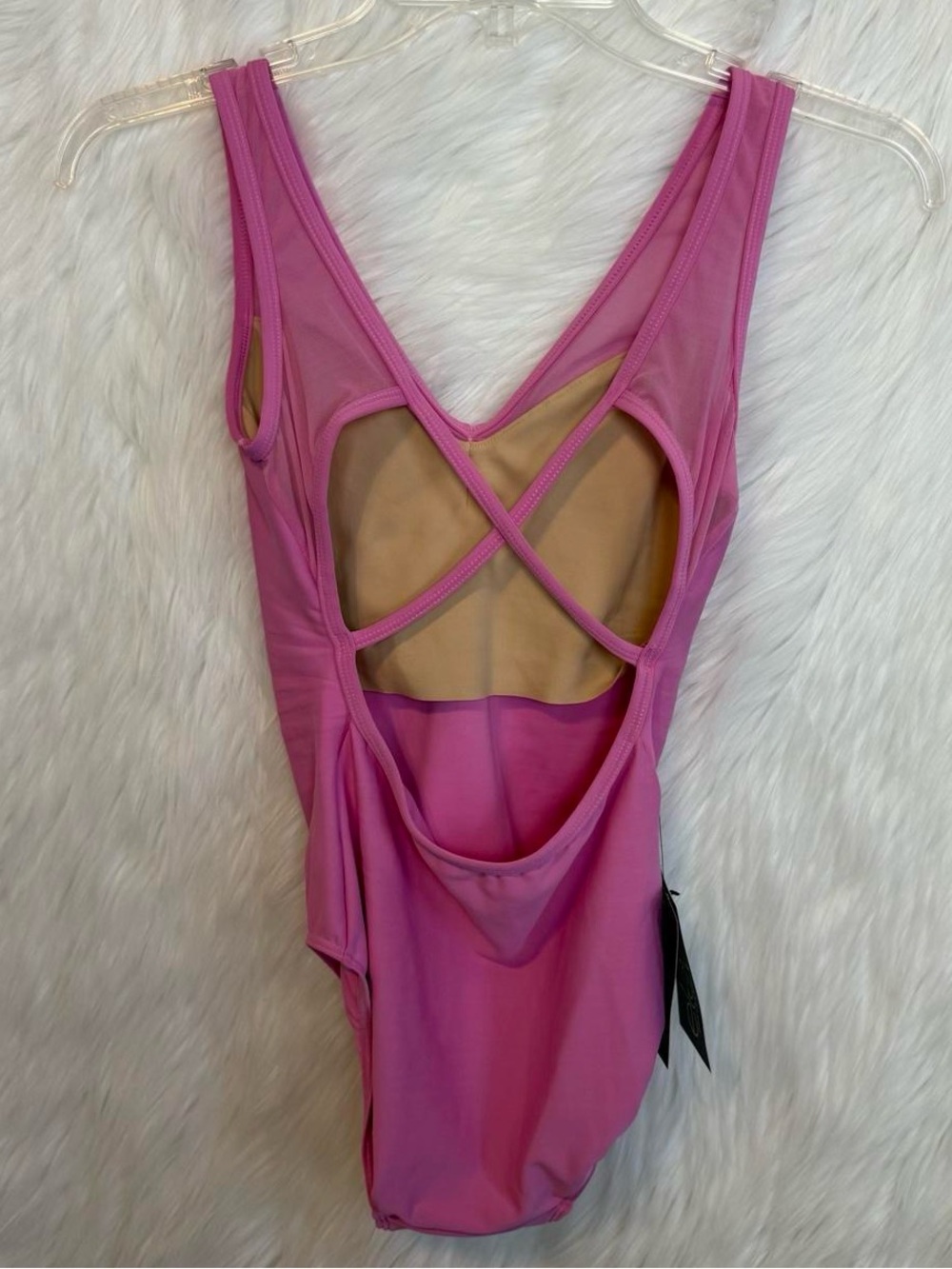 NWT Eleve Fabiola Leotard in Pink Lemonade Ballet Dance Strappy Pinch Front NEW - Picture 6 of 8